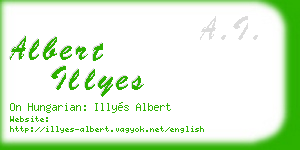 albert illyes business card